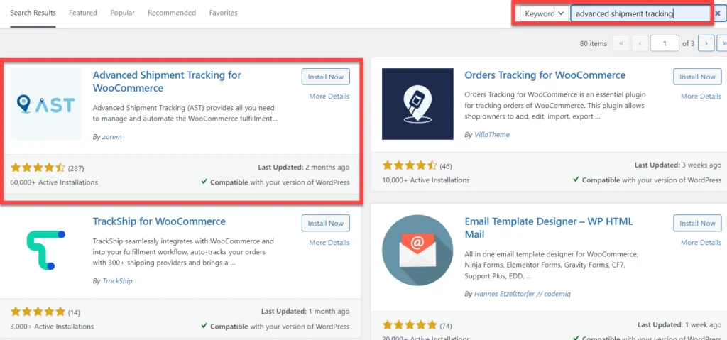 Install Advanced Shipment Tracking