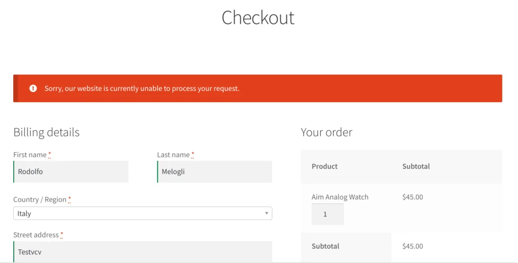 WooCommerce Email Blacklist Error
