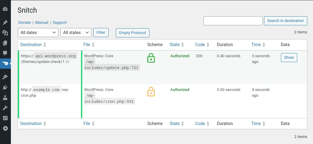 Snitch Plugin Interface