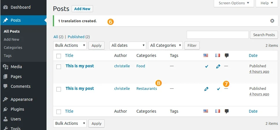 Bulk Translate Result
