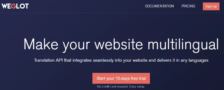 Weglot translation plugin
