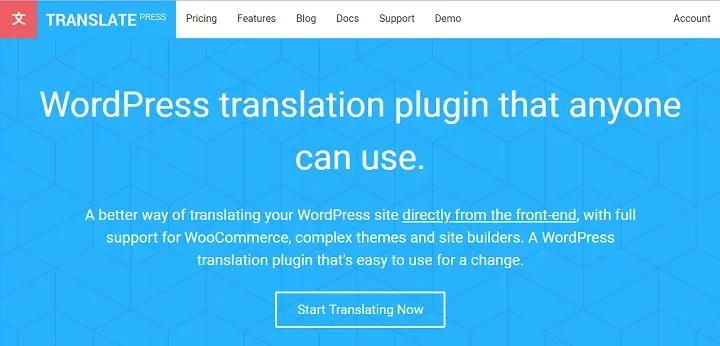 TranslatePress translation plugin