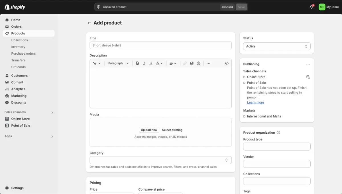 Shopify Product Editor