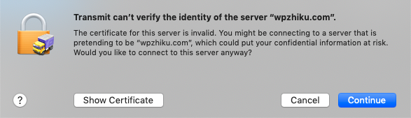 FTP client certificate inspection example