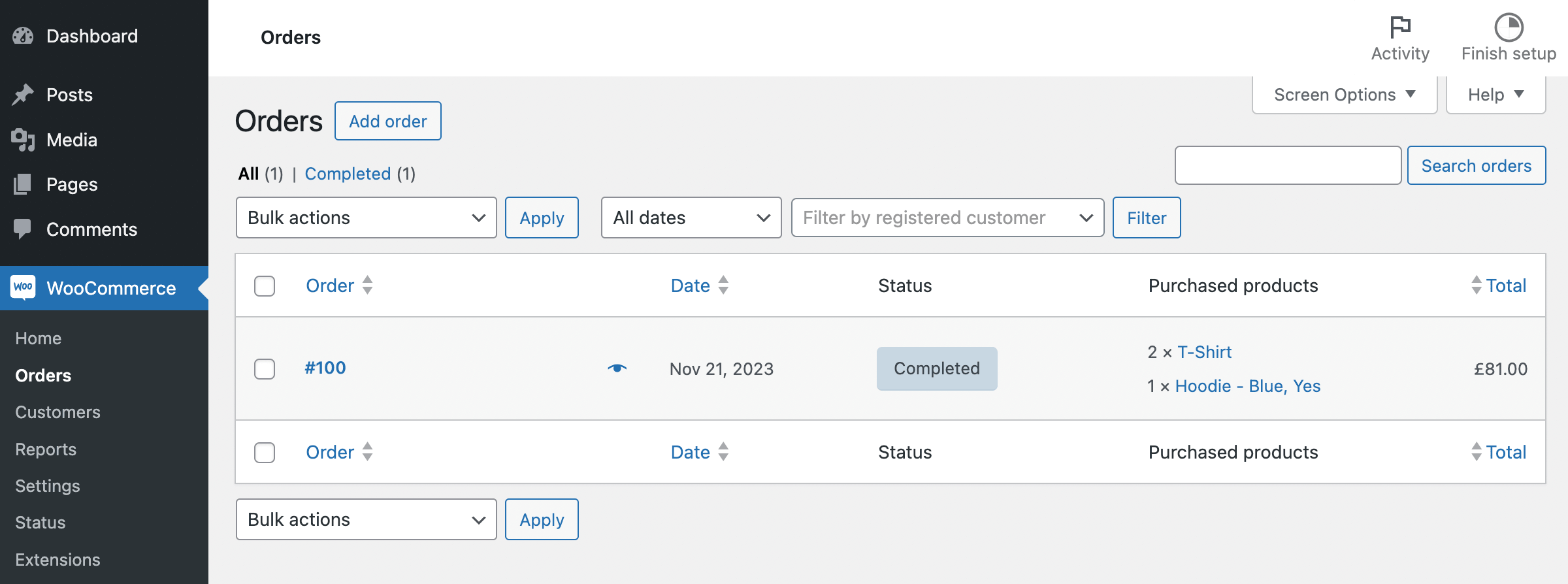 WooCommerce add a column to the order list in admin