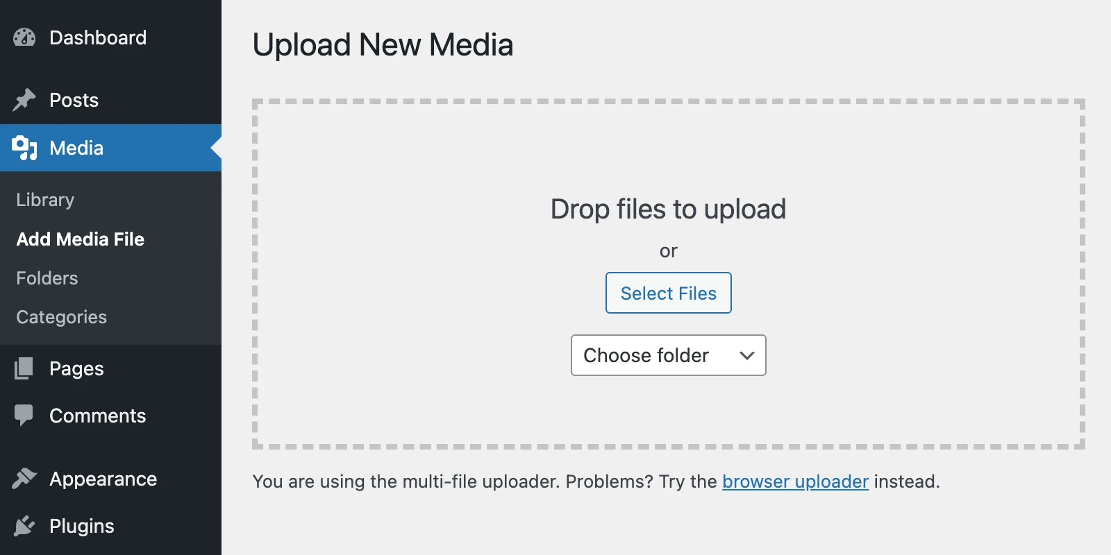 Folder Selection at Upload