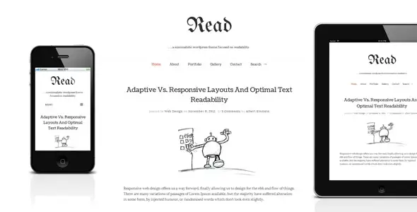 Read – minimalist adaptive white theme, suitable for text writing