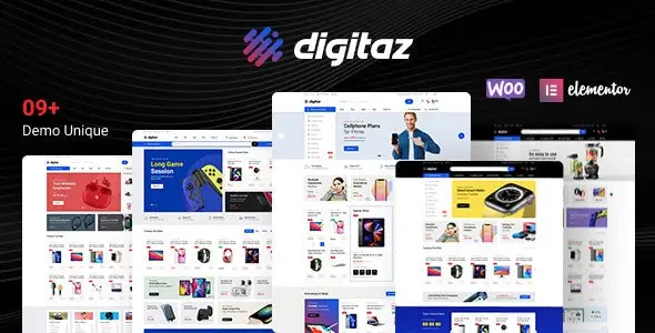 Digitaz Elementor WooCommerce theme for the electronics and technology industry