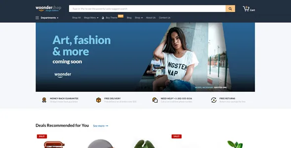Woondershop Amazon style e-commerce theme