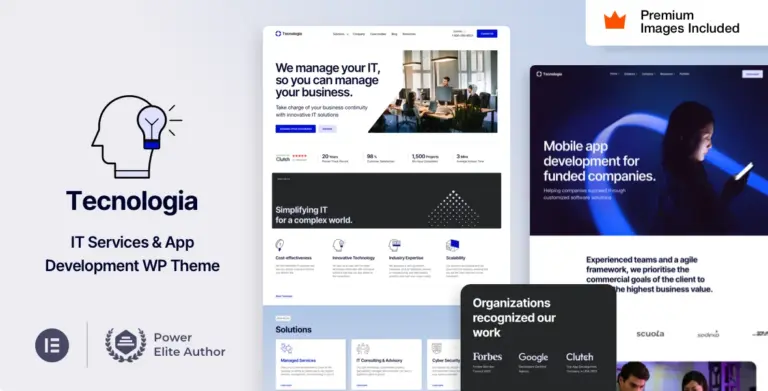 Tecnologia – WordPress Theme for IT, SAAS, Software Technology