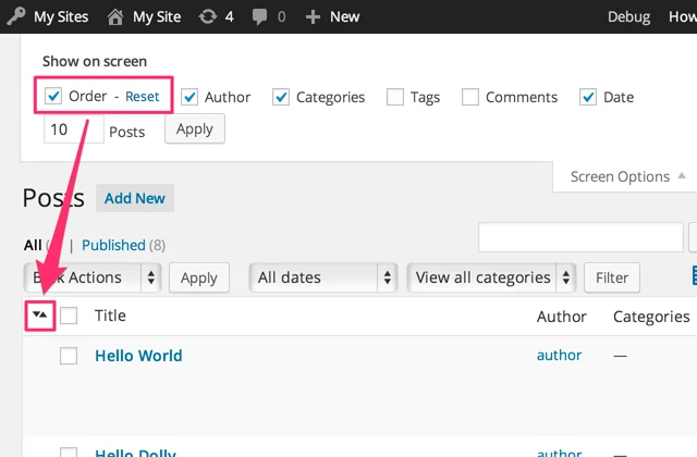 WordPress articles, pages, categories, custom taxonomy items drag and drop sorting plug-in Anything Order