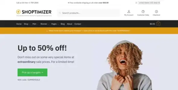 Known as the fastest WooCommerce theme-Shoptimizer