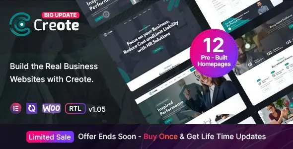 Creote – Elegant WordPress consulting business theme